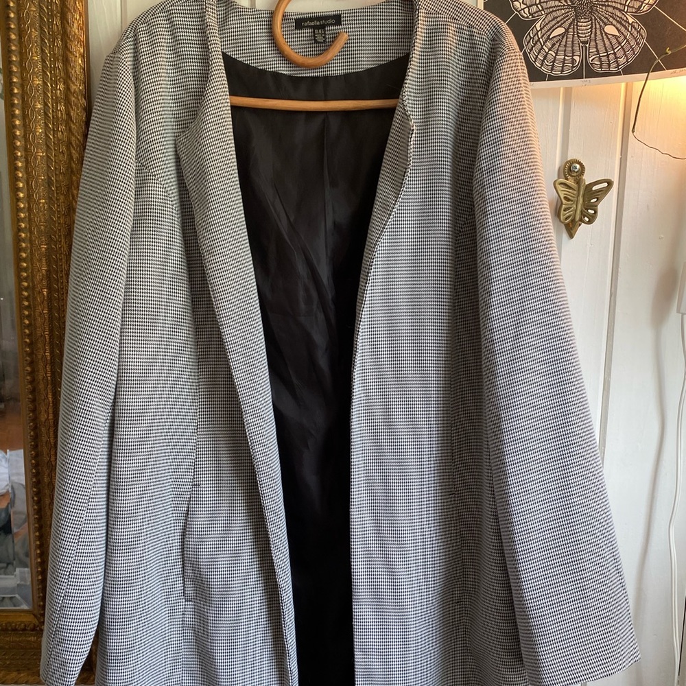 Vintage houndstooth oversized jacket blazer